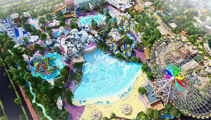 赣中首座综合性现代主题乐园！江西吉安欢乐世界水上游乐设备进入试滑验收阶段